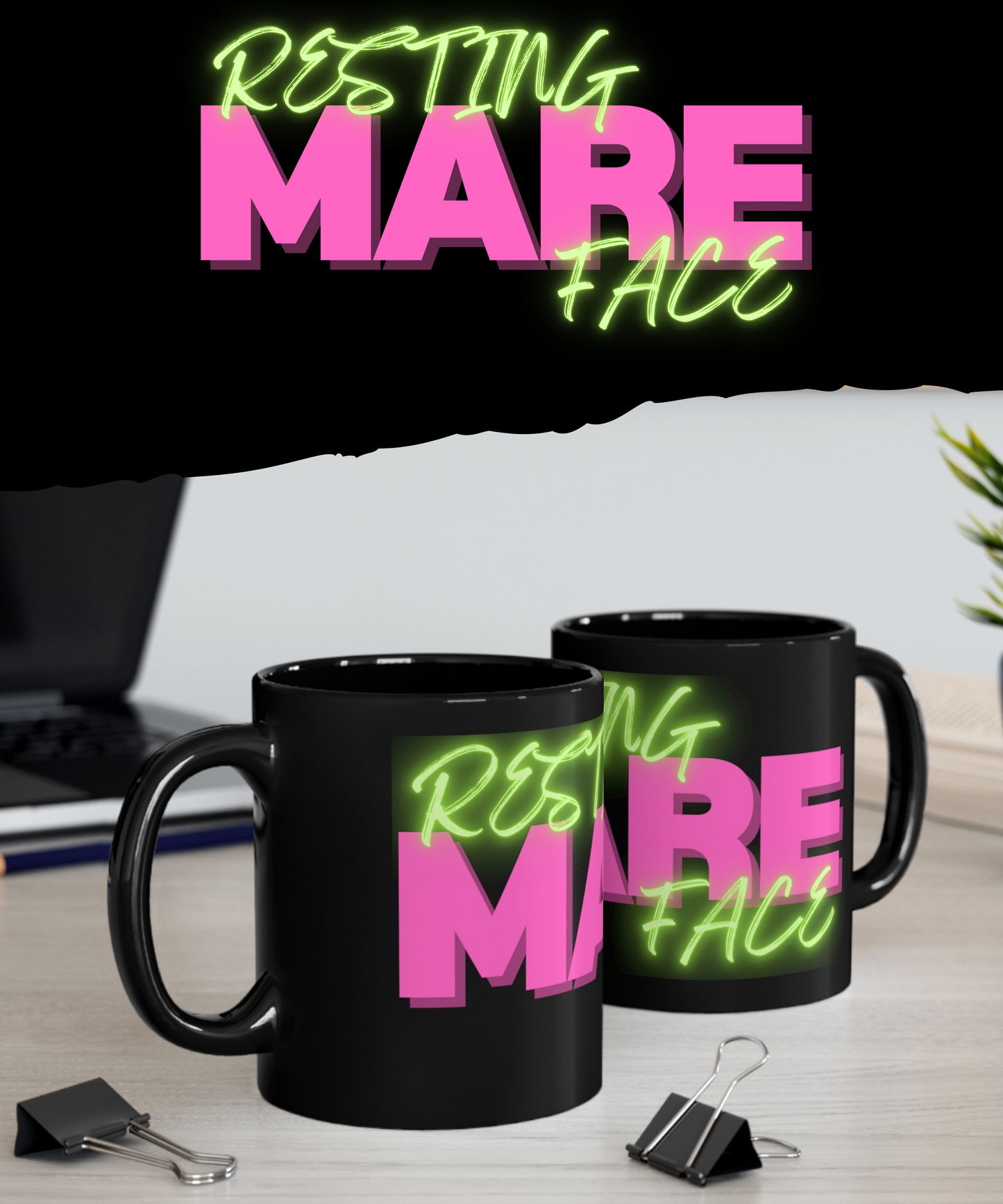 Resting Mare Face mug- 11 oz