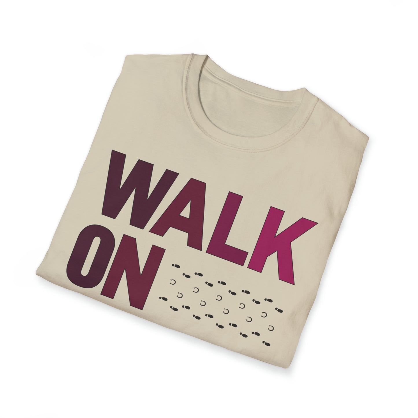WALK ON- hoof and foot prints - unisex short sleeve t-shirt