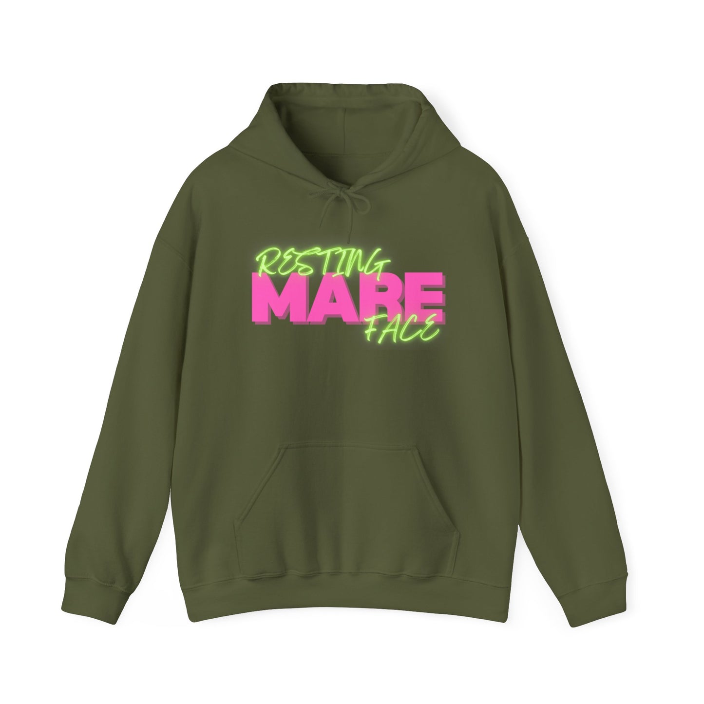 Resting Mare Face hoodie- unisex fit hooded sweatshirt