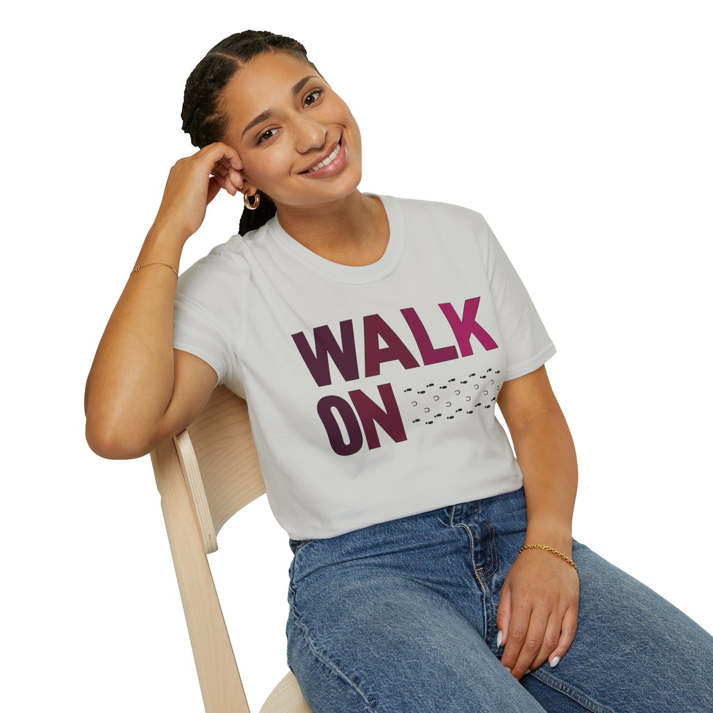 WALK ON- hoof and foot prints - unisex short sleeve t-shirt