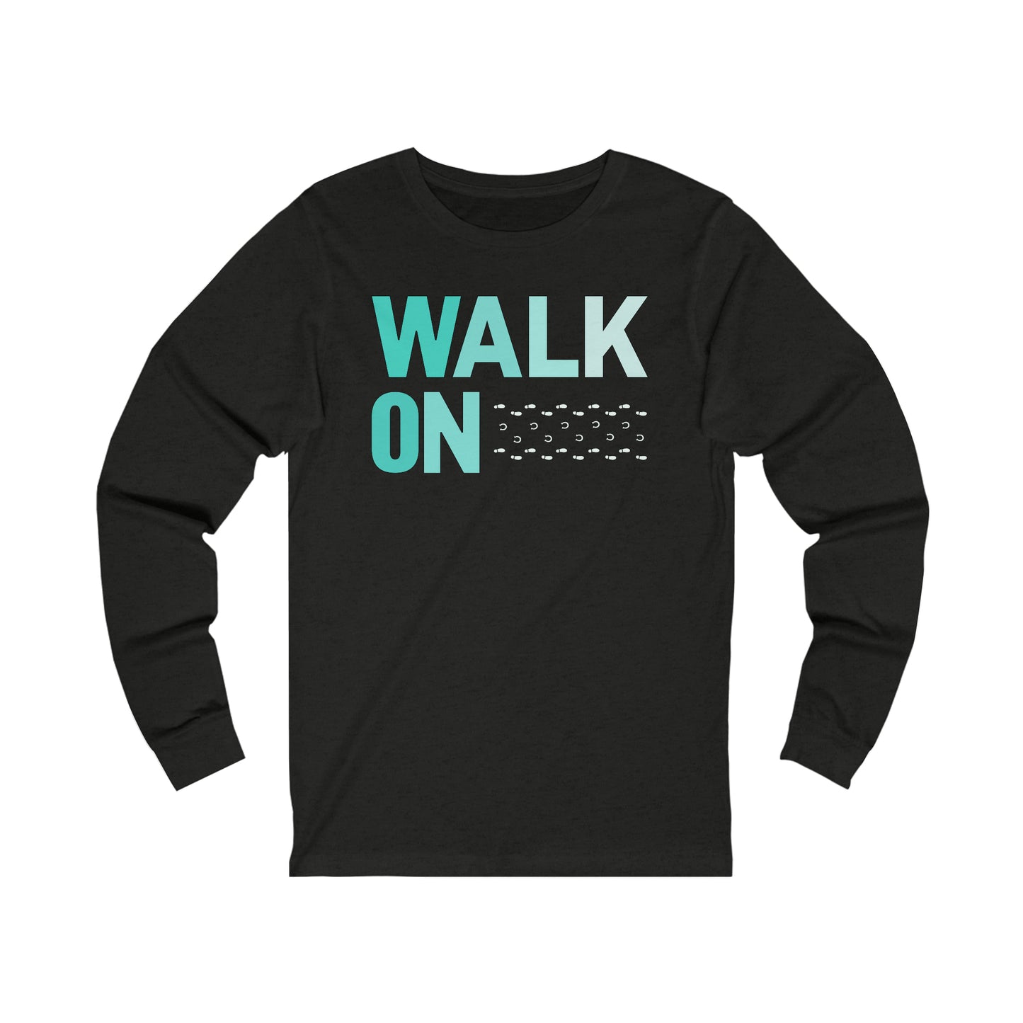WALK ON- hoof and foot prints- unisex long sleeve shirt