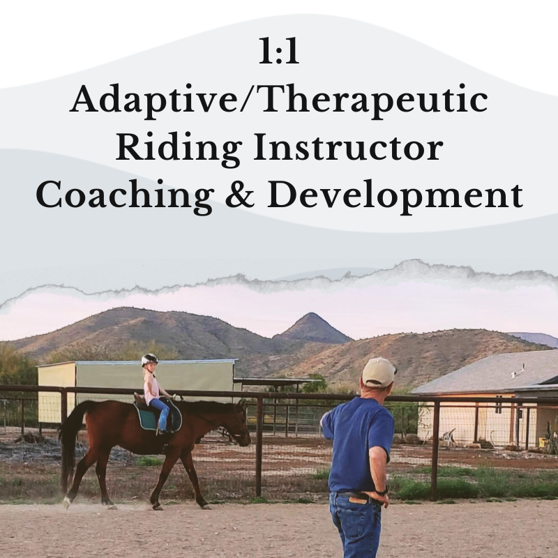 1:1 Adaptive/Therapeutic Riding Instructor Coaching`