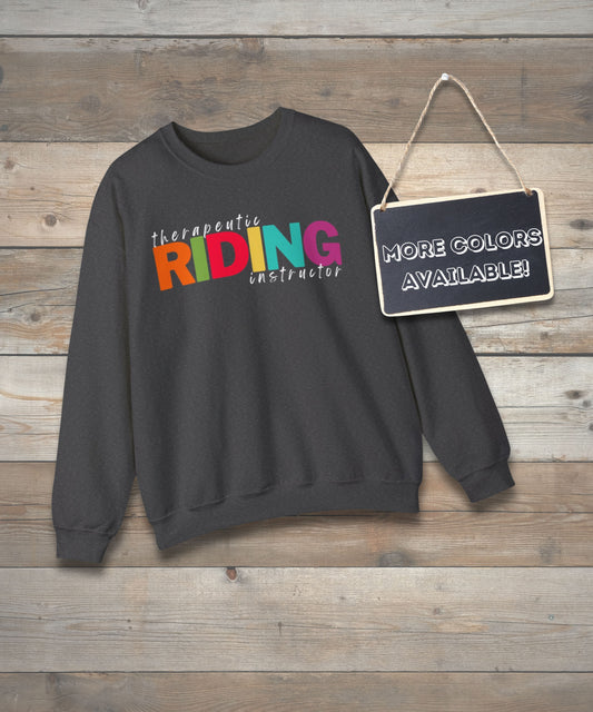 Therapeutic Riding Instructor- Horse Breeds - unisex crewneck sweatshirt