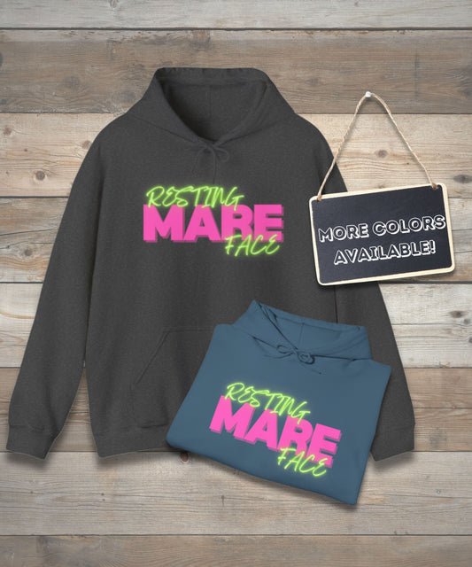 Resting Mare Face hoodie- unisex fit hooded sweatshirt